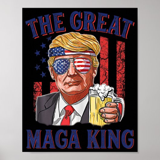 Great Maga King Fun Trump Beer US Flag Ultra M Poster (Voorkant)