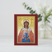 Great Martyr Barbara Prayer Kaart (Staand voorkant)