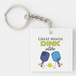 "Great Minds Dink Alike" Sleutelhanger Pickleball