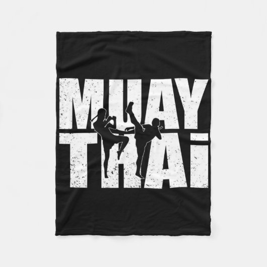 Great Muay Thai Design Mma Fighter Training Kickbo Fleece Deken (Voorkant)