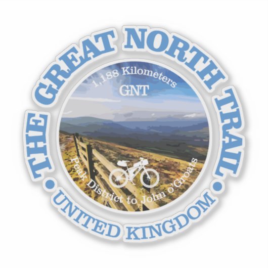 Great North Trail (fietsen c) Sticker (Voorkant)