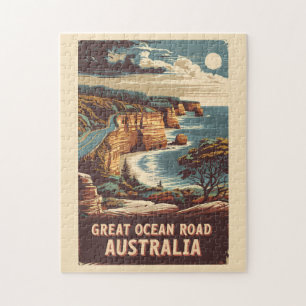 Great Ocean Road Australië Illustratie Reizen Kuns Legpuzzel