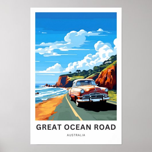 Great Ocean Road Australië Reisprint Poster (Voorkant)