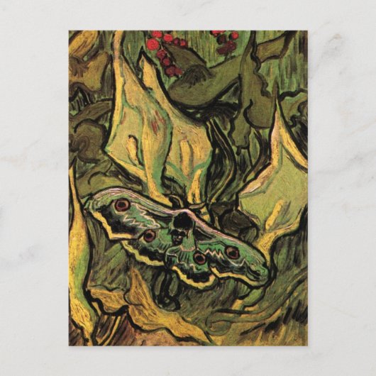 Great Peacock Moth door Vincent van Gogh Briefkaart (Voorkant)