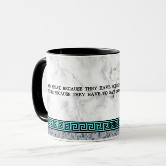 Great Philosopher Plato met quote Mok (Voorkant links)