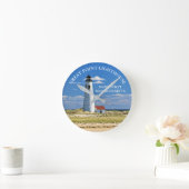 Great Point Lighthouse Nantucket MA Clock Ronde Klok (Huis)