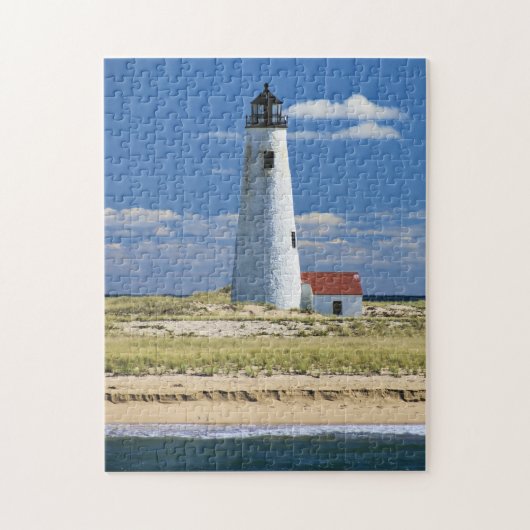 Great Point Lighthouse Nantucket MA Jigzaag Puzzle Legpuzzel (Verticaal)