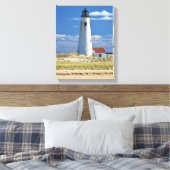 Great Point Lighthouse Nantucket MA Wrapped Canvas (Insitu (Slaapkamer))