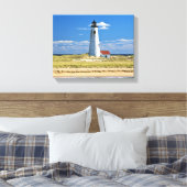 Great Point Lighthouse Nantucket MA Wrapped Canvas Afdruk (Insitu (Slaapkamer))