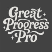 Great Progress Pro" Motivational Sticker (Devant)