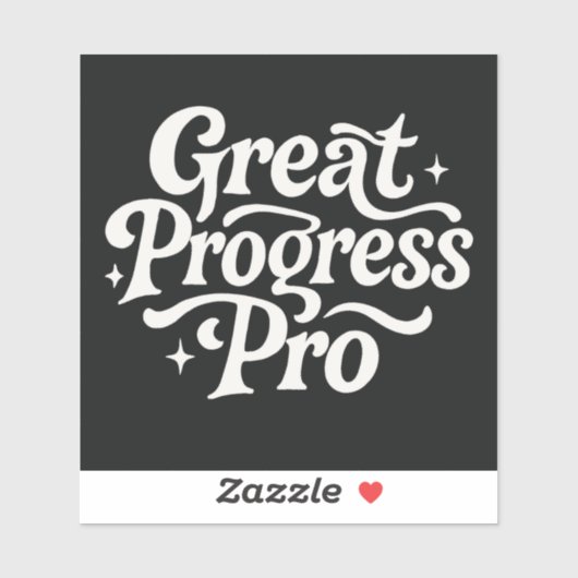 Great Progress Pro" Motivational Sticker (Feuille)