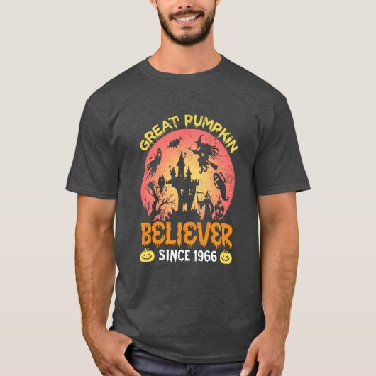 GREAT PUMPKIN BELIEVER SINCE 1966 T-SHIRT (Voorkant)