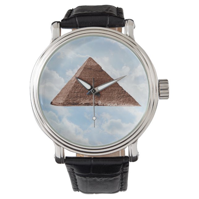 Great Pyramid -  lederen bandhorloge Horloge (Voorkant)