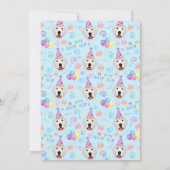 Great Pyrenees Birthday Invitation Blue (Dos)