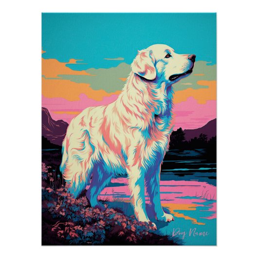 Great Pyrenees Dog 002 - Bruno Pokopen Perfect Poster (Voorkant)
