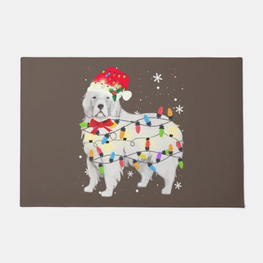 Great Pyrenees Dog Christmas Light Xmas Mom Dad Deurmat (Voorkant)