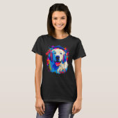 Great Pyrenees Dog DJ Music T-shirt (Voorkant volledig)