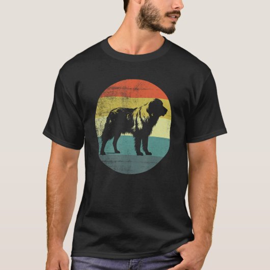 Great Pyrenees Dog Retro Style T-shirt (Voorkant)