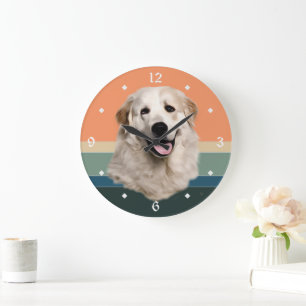 Great Pyrenees Dog Retro Sunset Grote Klok