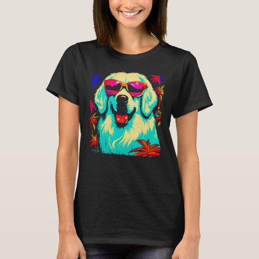 Great Pyrenees Dog Summer Party T-shirt (Voorkant)