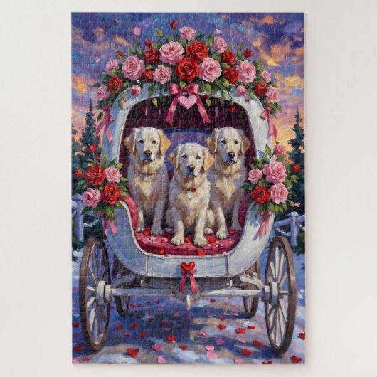 Great Pyrenees Dog Valentine's Day Legpuzzel (Verticaal)