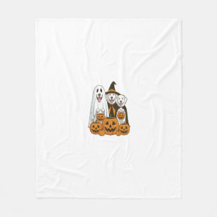 Great Pyrenees Hond Geest Heks Halloween Matching Fleece Deken