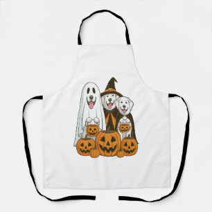 Great Pyrenees hond Geest Heks Halloween Matching Schort