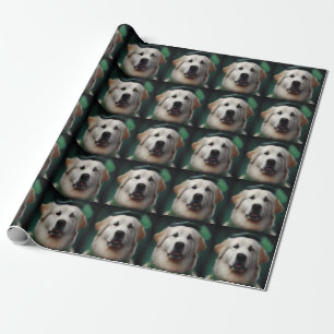 Great Pyrenees hond in St. Patrick's Day jurk Cadeaupapier