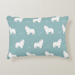 Great Pyrenees-hondenillustratie naadloos of Accent Kussen