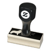 Great Pyrenees Hondenras Silhouette Return-adres Rubberstempel (Stempel)