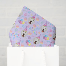 Great Pyrenees Tissue Paper in Purple Tissuepapier