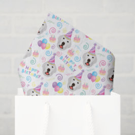Great Pyrenees Tissue Paper in White Tissuepapier