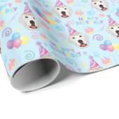 Great Pyrenees Wrapping Paper Blue Cadeaupapier (Rol Hoek)