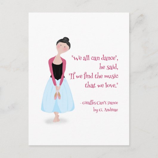 Great Quotations_Dance Briefkaart (Voorkant)