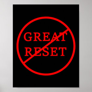 Great Reset No Reject Resist Nieuwe Wereld Orde We Poster
