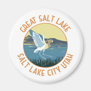 Great Salt Lake American Avocet Retro gestresst Magneet