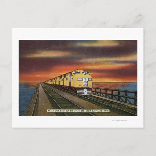 Great Salt Lake Railroad Cutoff Briefkaart (Voorkant)