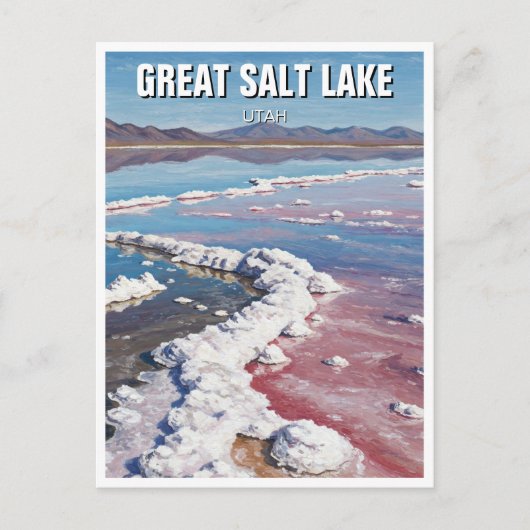 Great Salt Lake Utah Briefkaart (Voorkant)