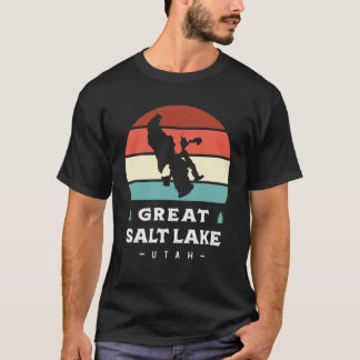 Great Salt Lake Utah Nationaal Park Kamperen Retro T-shirt