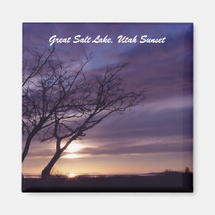 Great Salt Lake, Utah Sunset Magneet