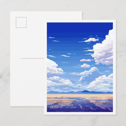Great Salt Lake Utah Travel  afbeelding Briefkaart (Voorkant / Achterkant)