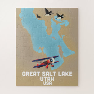 Great Salt Lake, Utah Travel poster Legpuzzel
