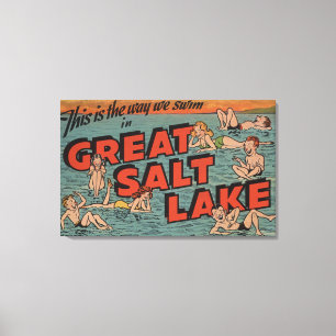 Great Salt Lake, UtahThe Way We SwimUtah Canvas Afdruk
