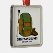 Great Sand Dunes National Park Backpack Metalen Ornament (Rechts)
