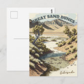 Great Sand Dunes National Park, Colorado Briefkaart (Voorkant / Achterkant)