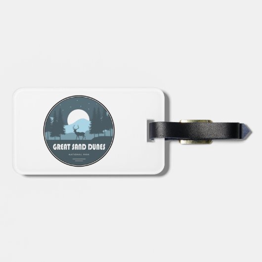 Great Sand Dunes National Park Deer Bagagelabel (Achterkant horizontaal)