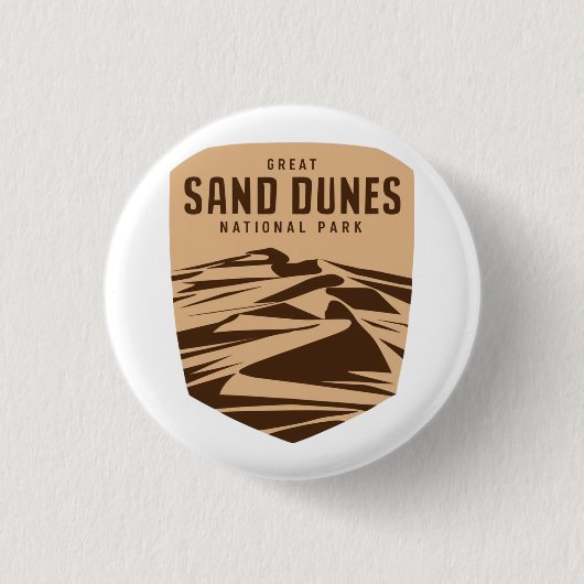 Great Sand Dunes National Park Minimal Emblem Ronde Button 3,2 Cm (Voorkant)