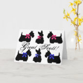 "Great Scott !", Carte blanche écossaise Terrier 2 (Fleur jaune)