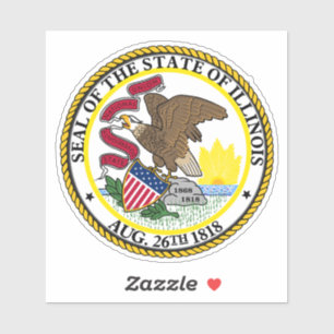 Great Seal of Illinois Sticker