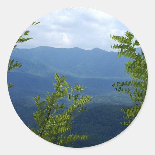 Great Smokey Mountains Ronde Sticker (Voorkant)